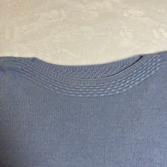 Benedetta B. Boat Neck Pullover Sweater Size L Lightweight Classic Wool Blend - Picture 3 of 8